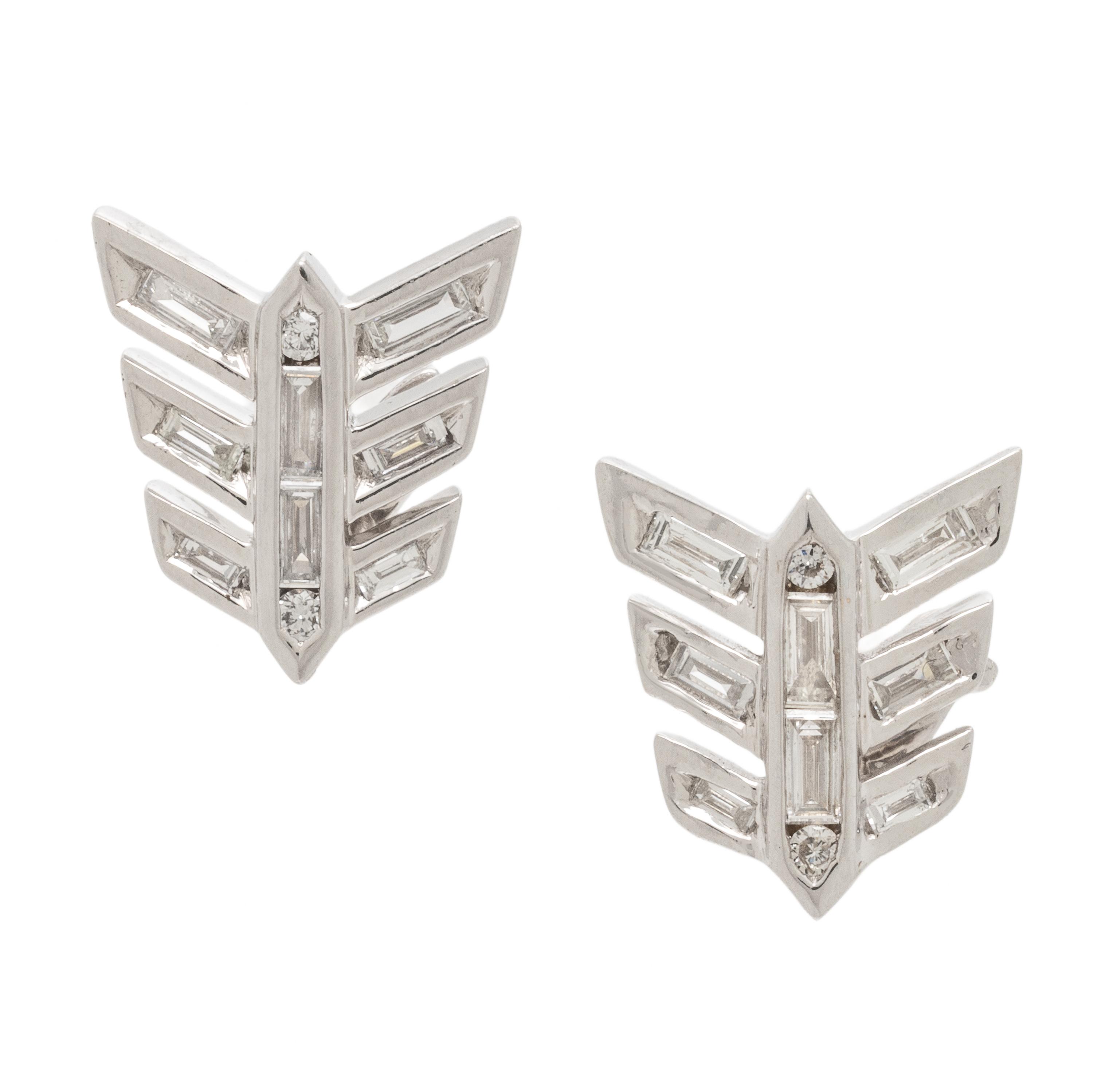Annoushka, 'Chrysler', Diamond and White Gold Convertible Earrings