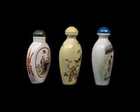 Three Chinese Porcelain Snuff Bottles