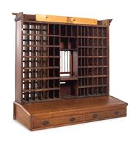 A U.S. Post Office Postal Window with Teller's Cage