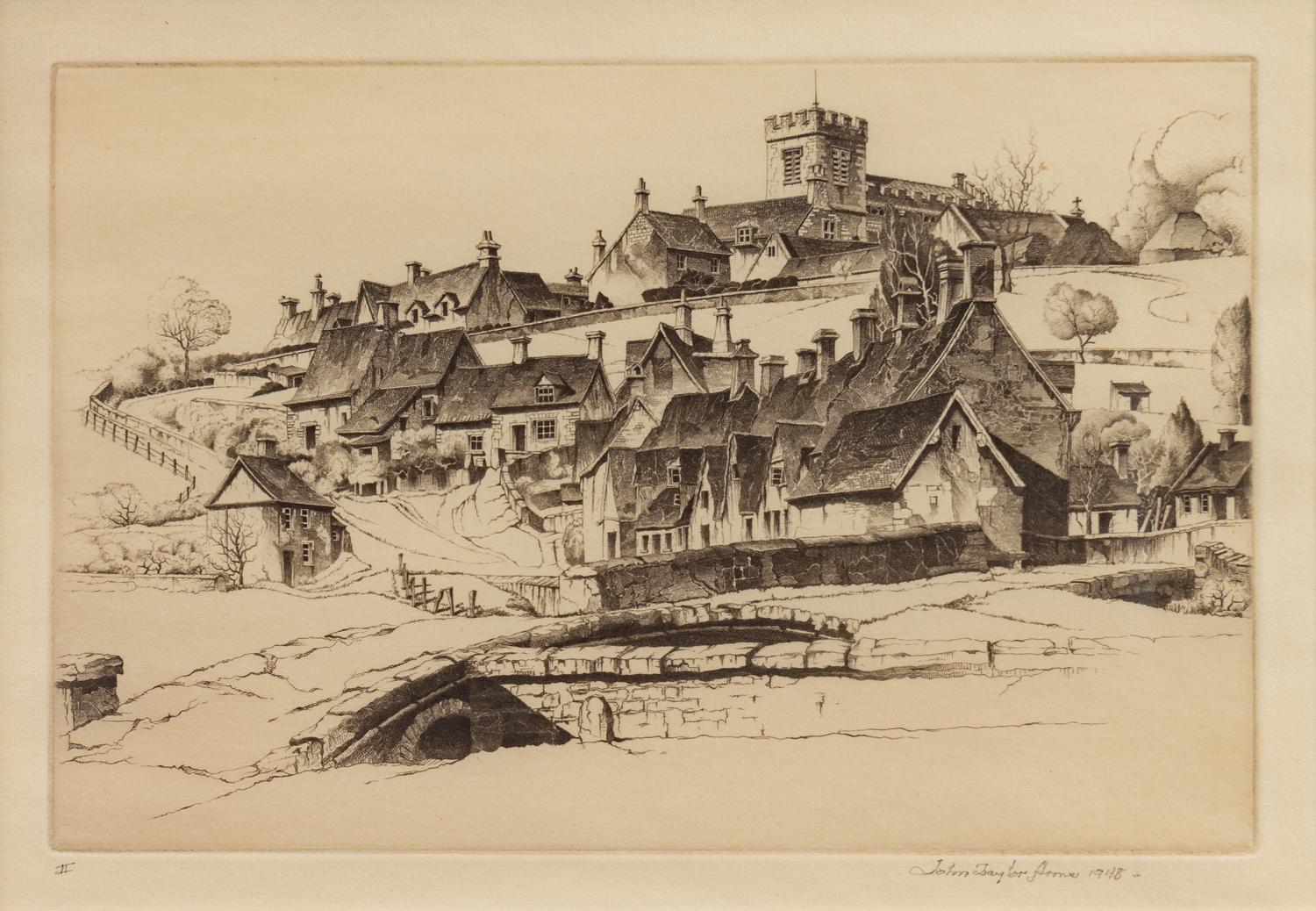 Six Framed Etchings by John Taylor Arms (American, 1887-1953)