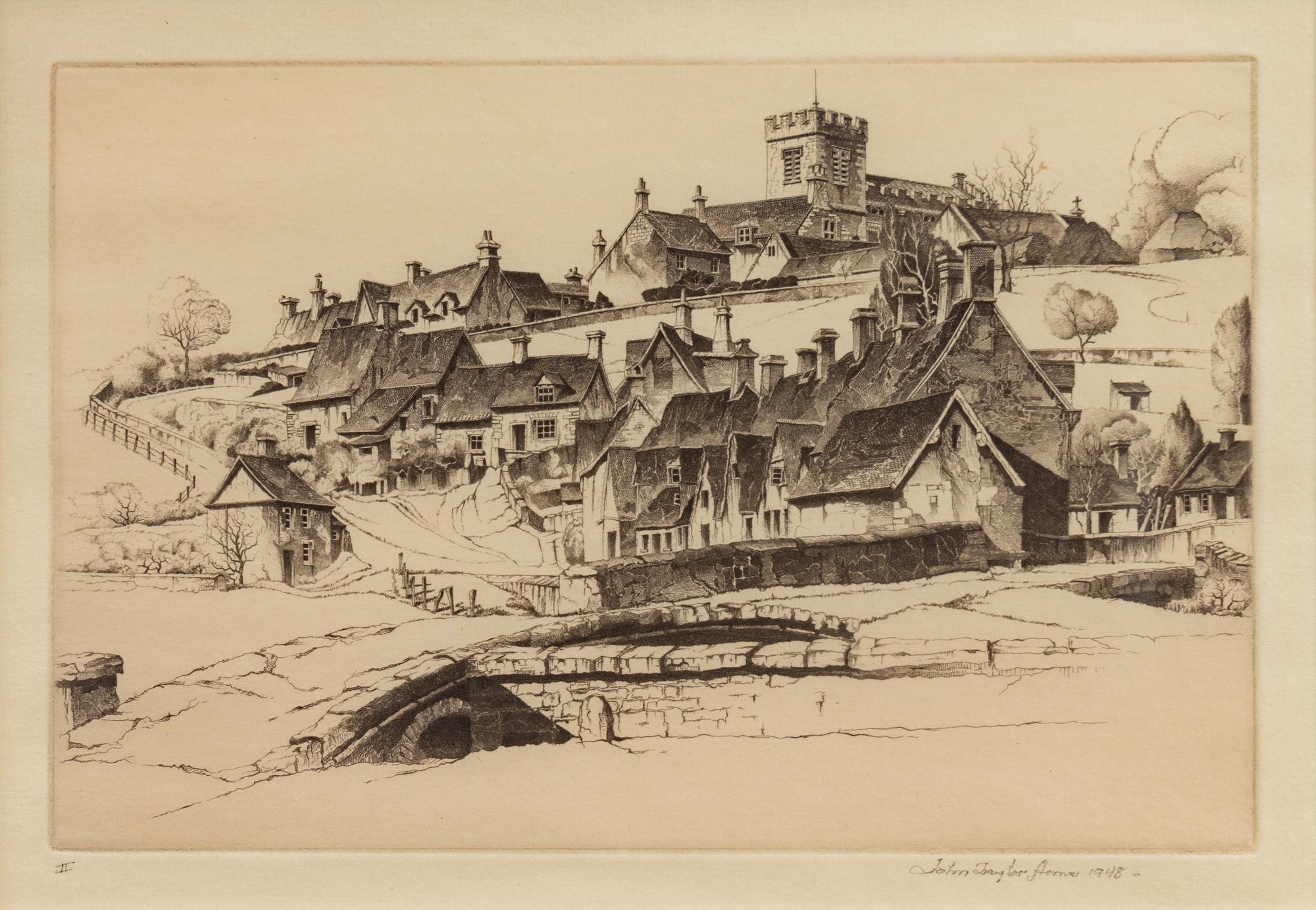 Six Framed Etchings by John Taylor Arms (American, 1887-1953)