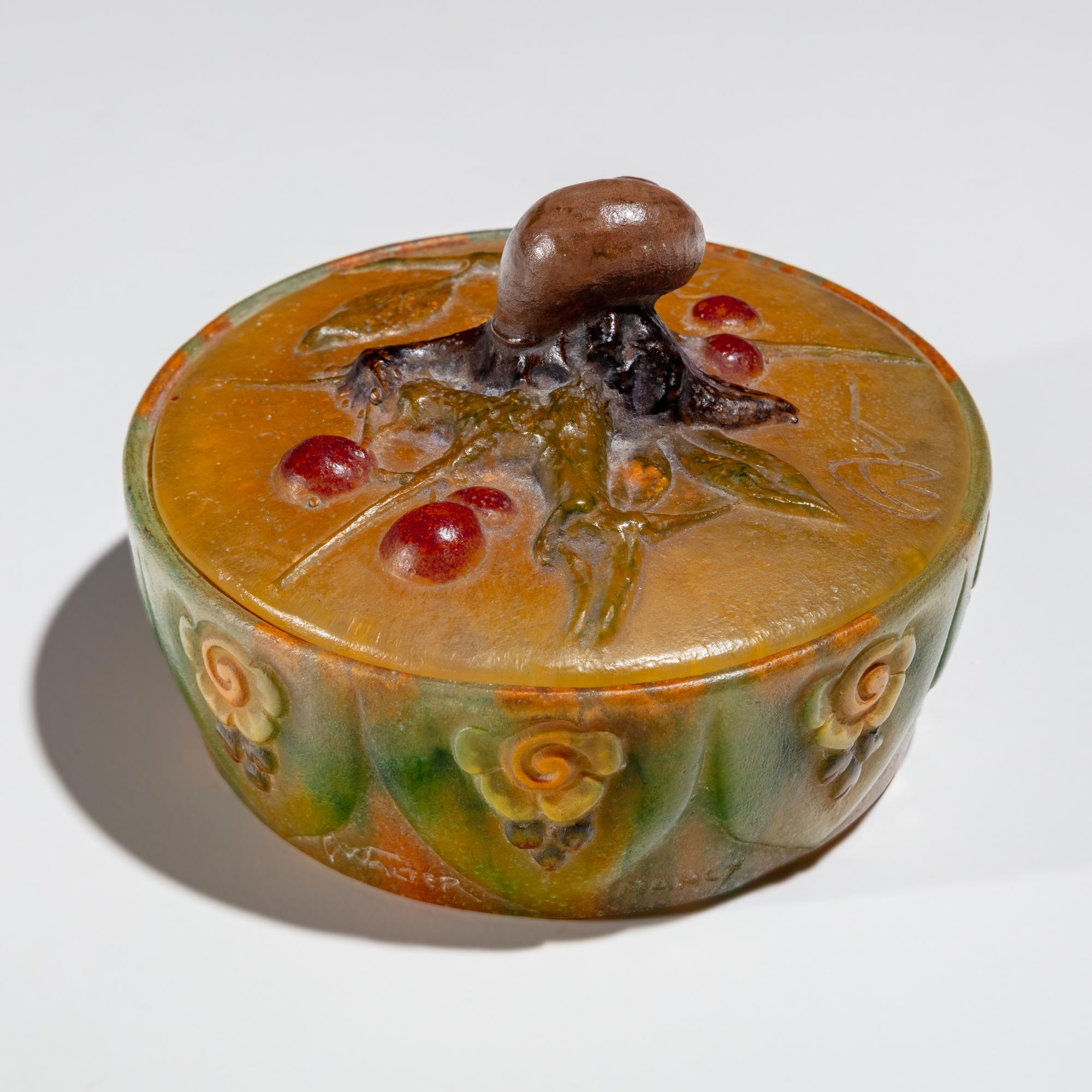 Amalric Walter (French, 1870–1959) — Pâte de Verre Lidded Box