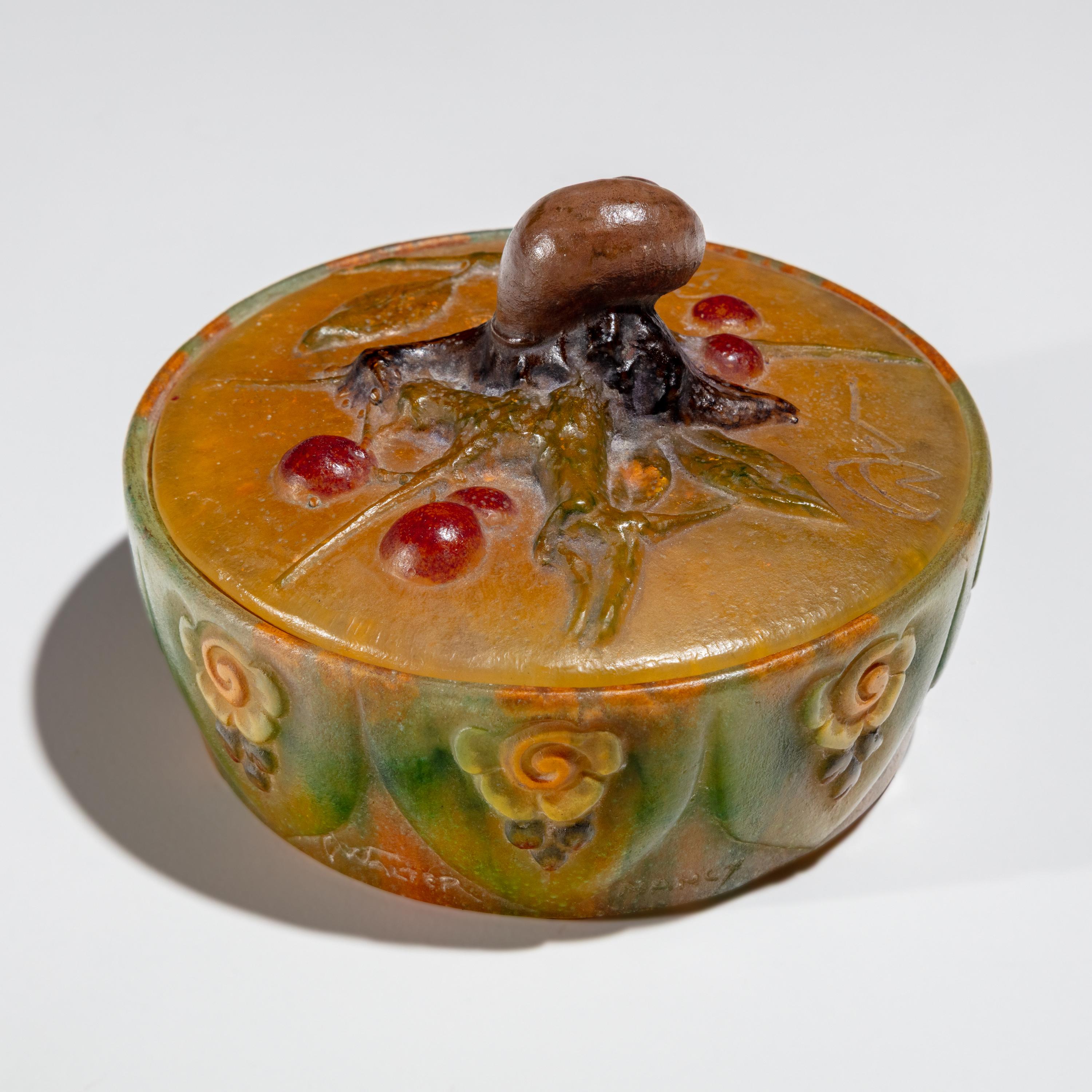 Amalric Walter (French, 1870–1959) — Pâte de Verre Lidded Box