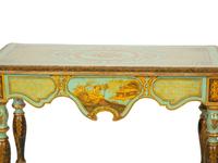 A Pair of Chinoiserie-Decorated Painted Pier Tables