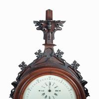 A Gothic Revival Carved Mahogany Tall Case No. 24 Astronomical Regulator