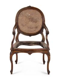 A Louis XV Carved Fauteuil