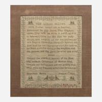 A group of four English needlework samplers early 19th century