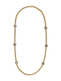 BVLGARI, YELLOW GOLD AND ANCIENT ROMAN COIN LONGCHAIN NECKLACE