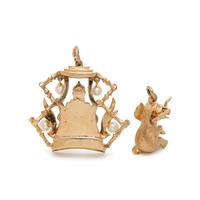 COLLECTION OF YELLOW GOLD CHARMS