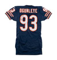 A Chicago Bears Adewale Ogunleye Signed Game Issued Jersey Uniform