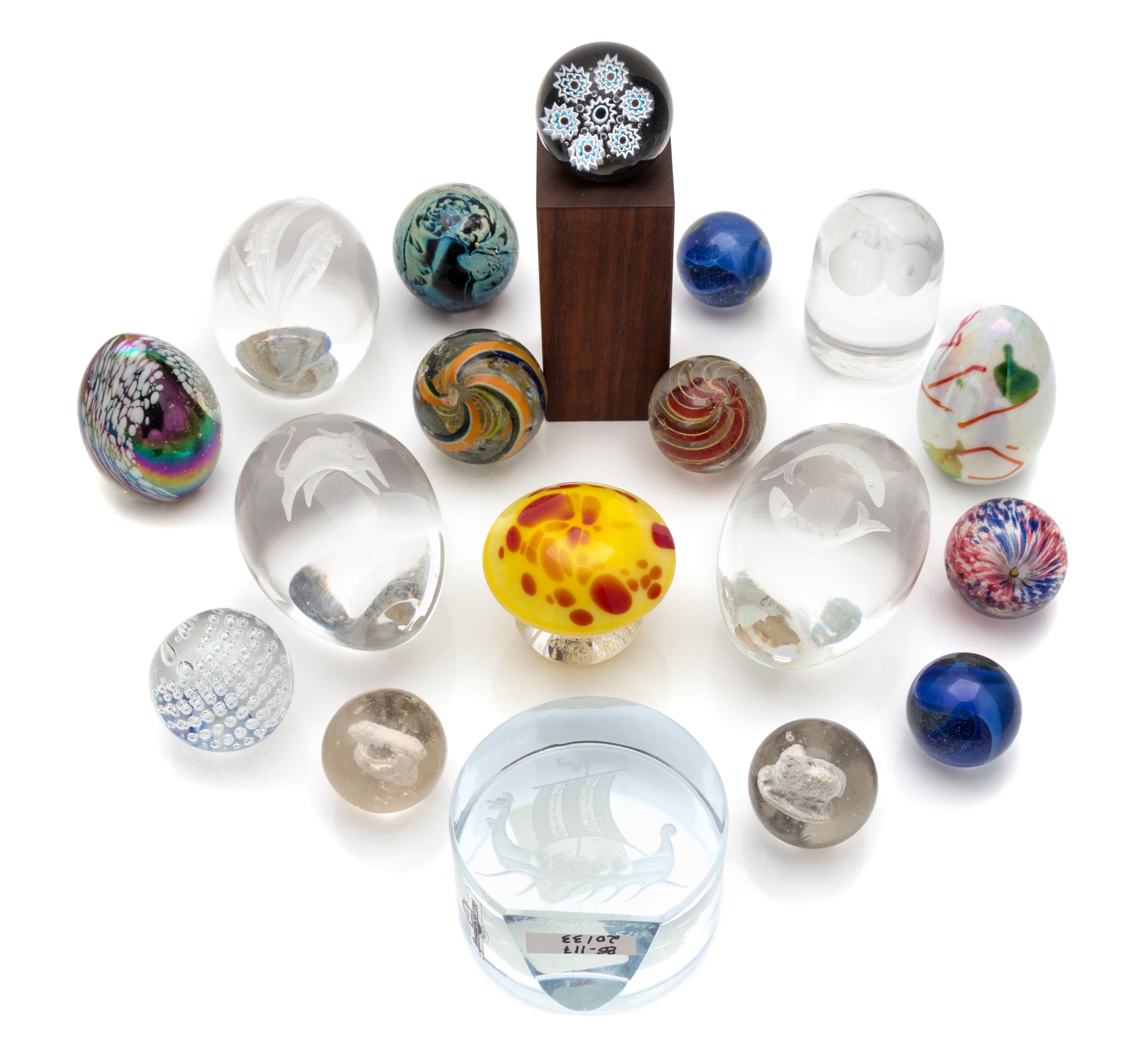 A Miscellaneous Group of 19 Glass Objects