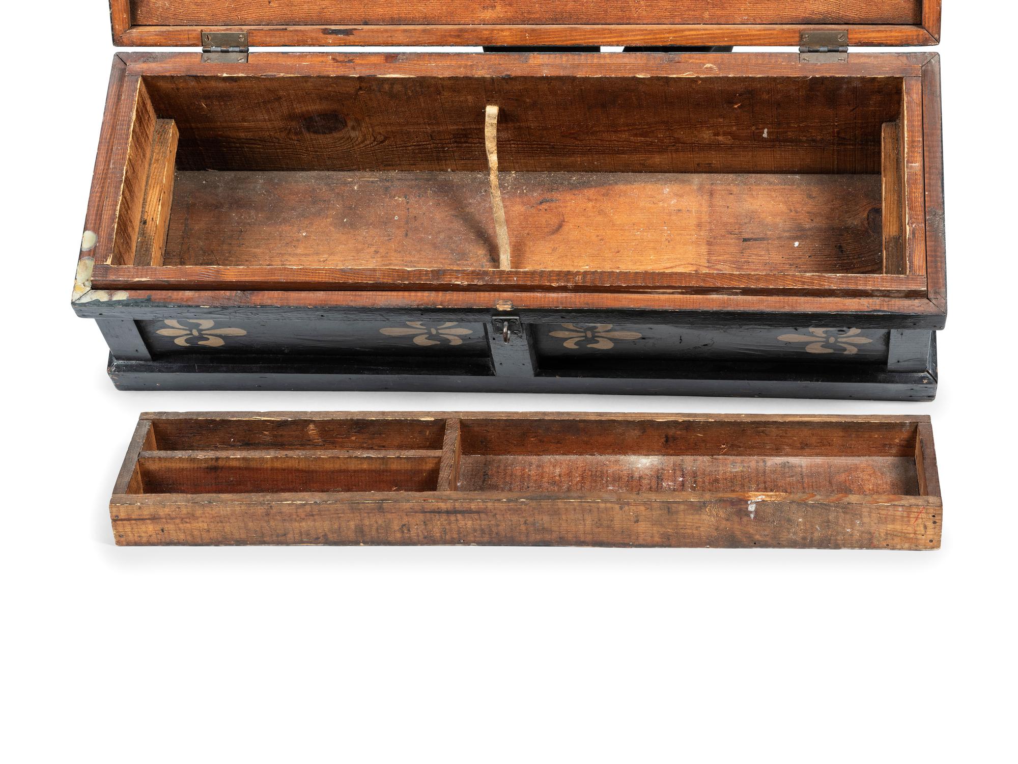 An English Painted Pine Ship Worker’s Tool Chest