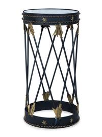 An Italian Neoclassical Style Tole Mirror-Top Table