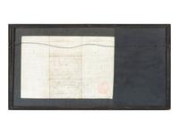 MADISON, James (1751-1836). Partly printed document signed ("James Madison"), as President of the United States, countersigned by Edward Tiffin as Commissioner of the General Land Office. Washington, D.C., 1 June 1814.
