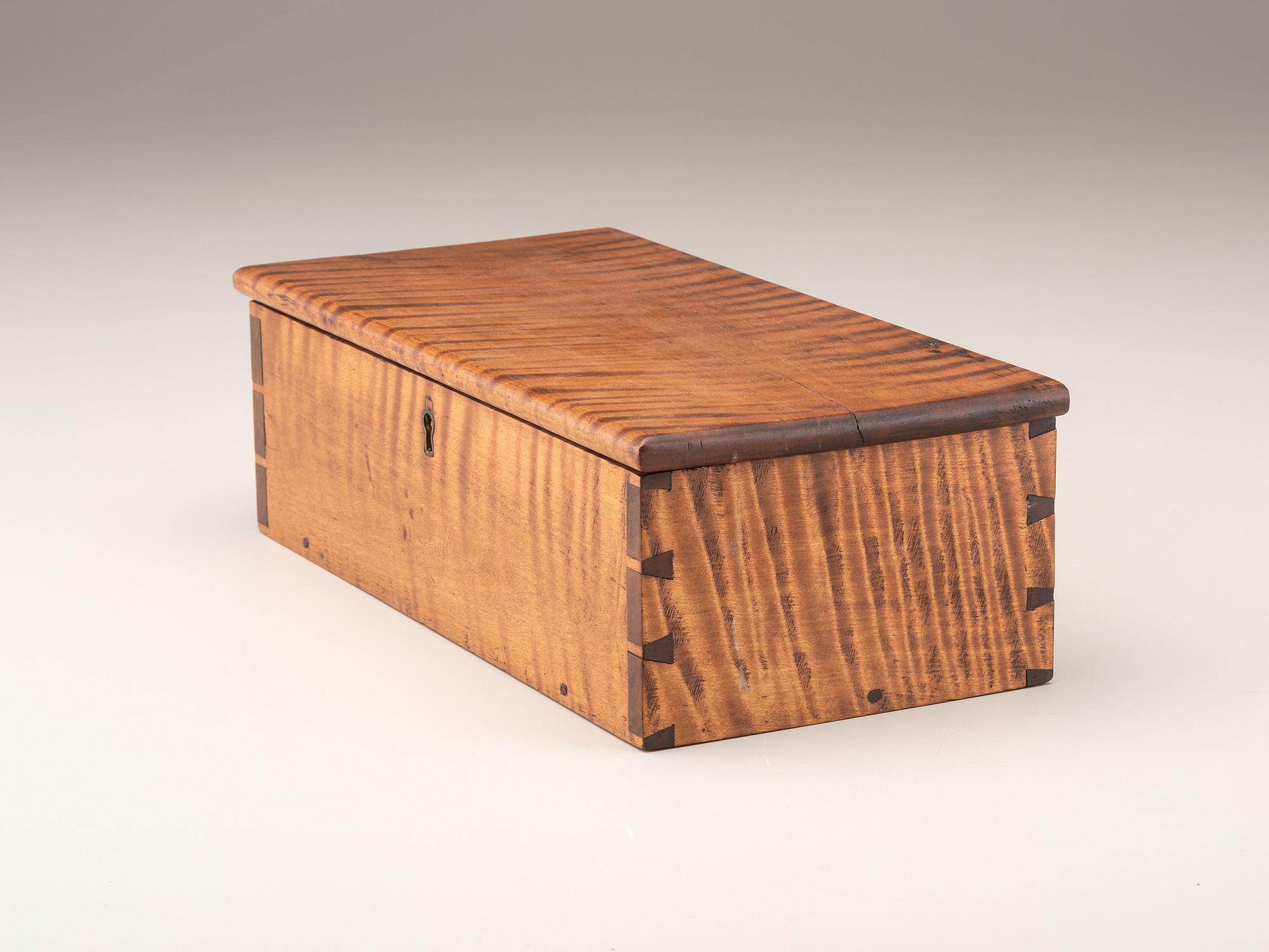 A Tiger Maple Document Box