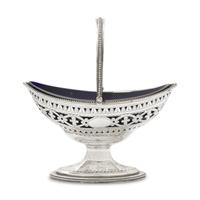 A George III Engraved and Pierced Silver Sugar Basket
