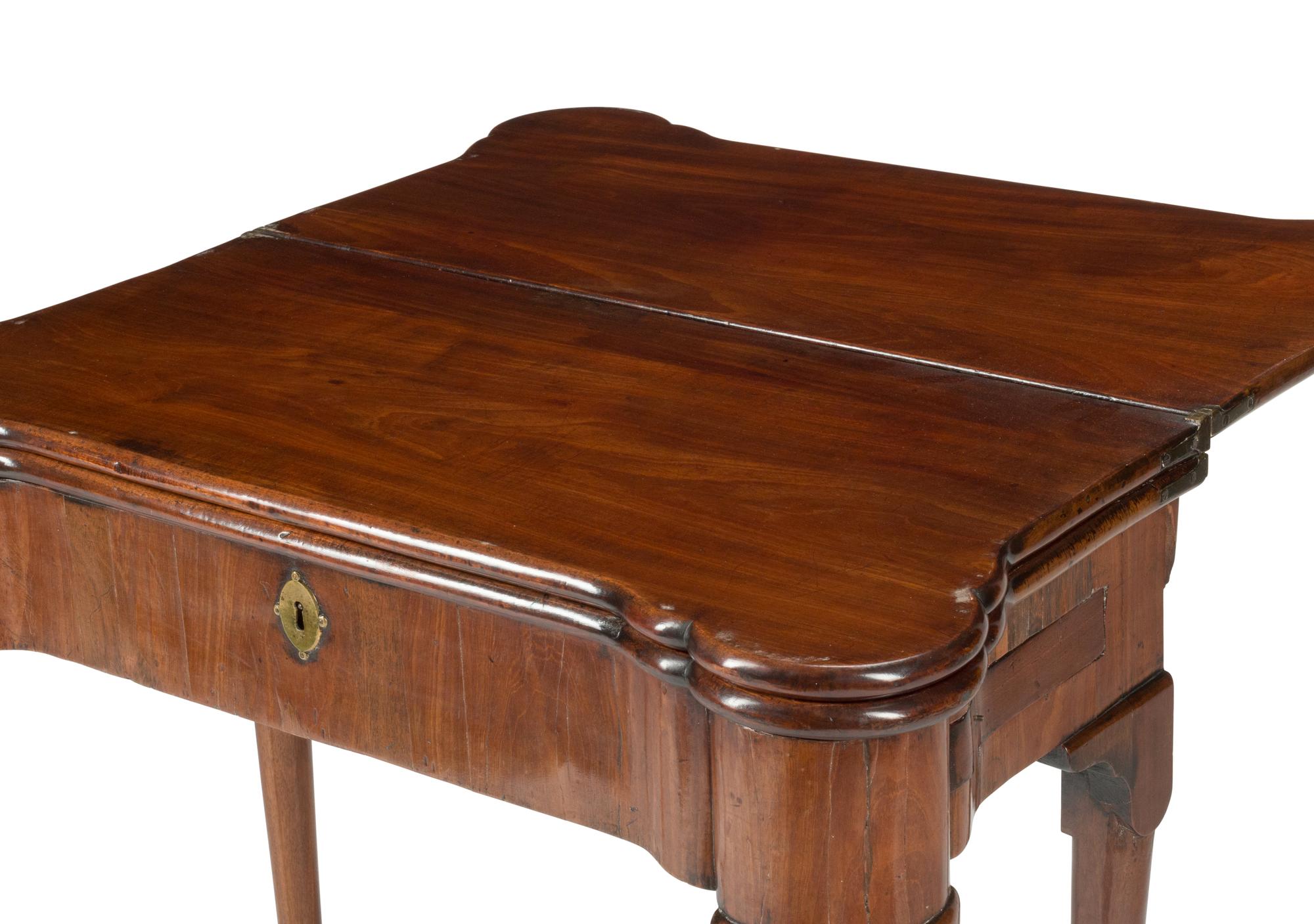 A George III Mahogany Three-Fold Flip-Top Table
