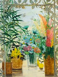 Michel-Henry, (French, b. 1928), Flowers in Vases