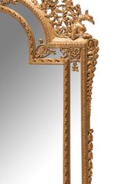 A Pair of Large Continental Neoclassical Style Giltwood Mirrors