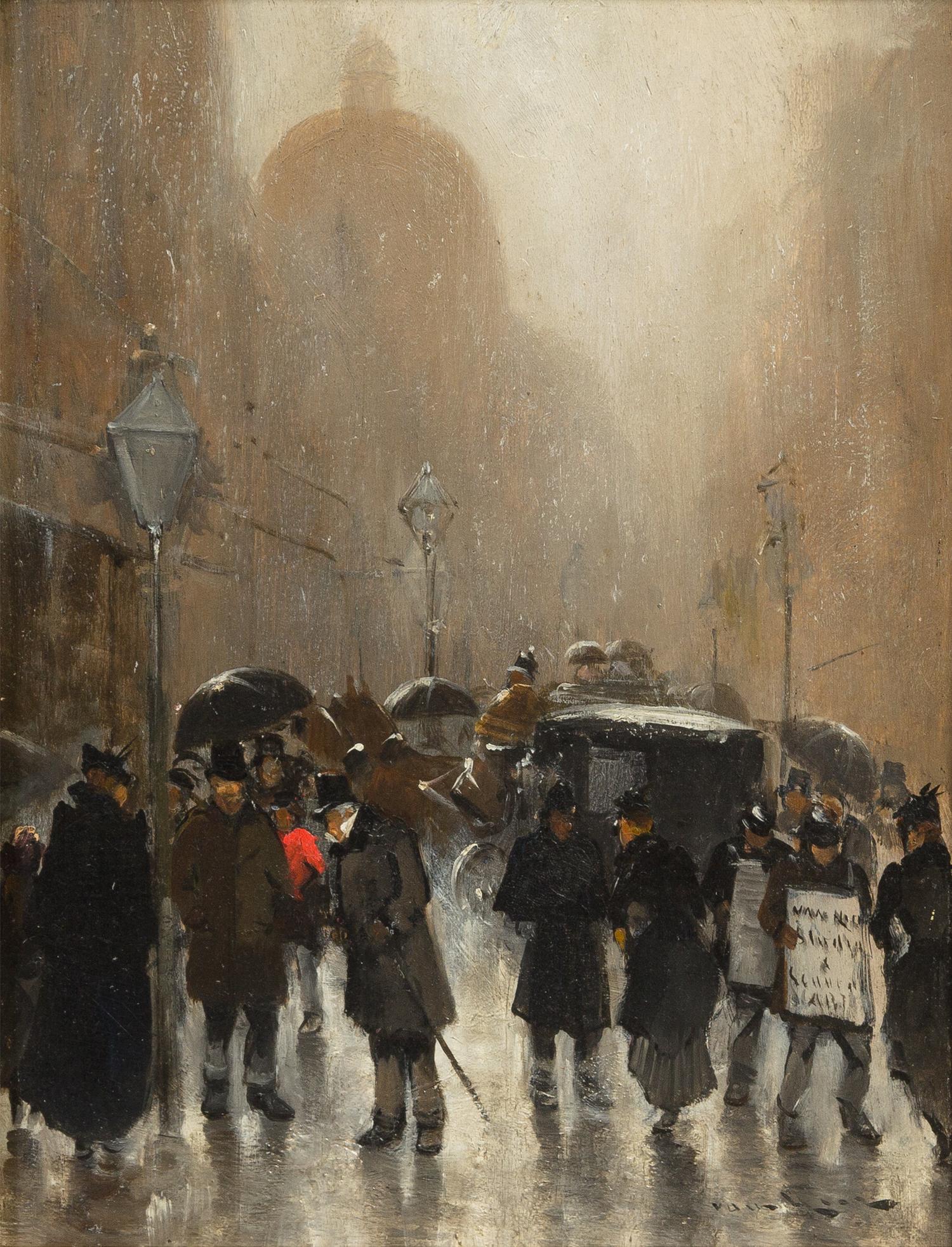 Luigi Loir, (French, 1845-1916), Thread Needle St. London