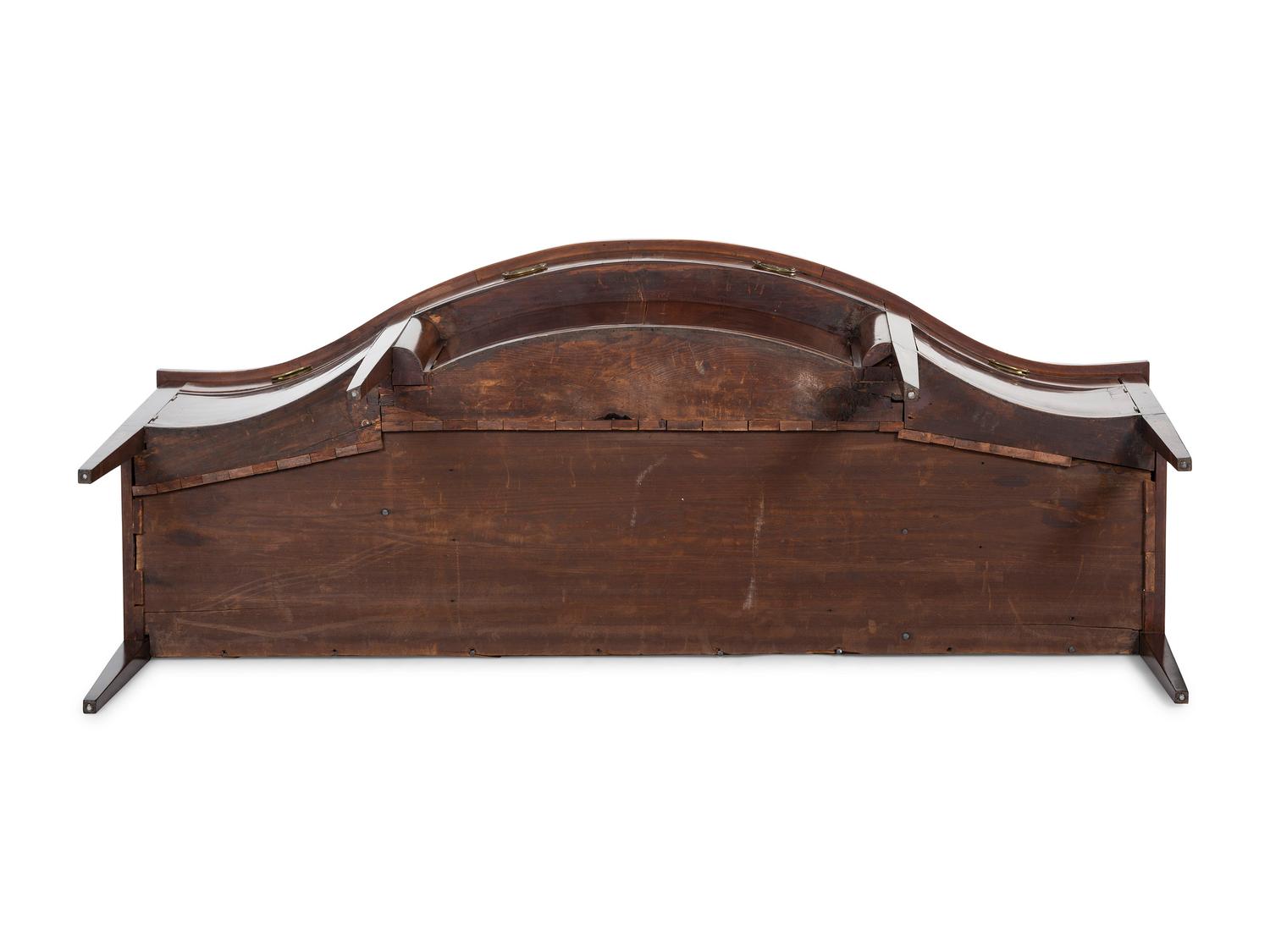 A Federal Inlaid and Figured Mahogany Serpentine Sideboard