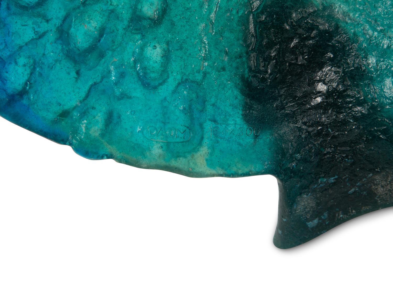 A Daum Pâte de Verre Paon Sculpture