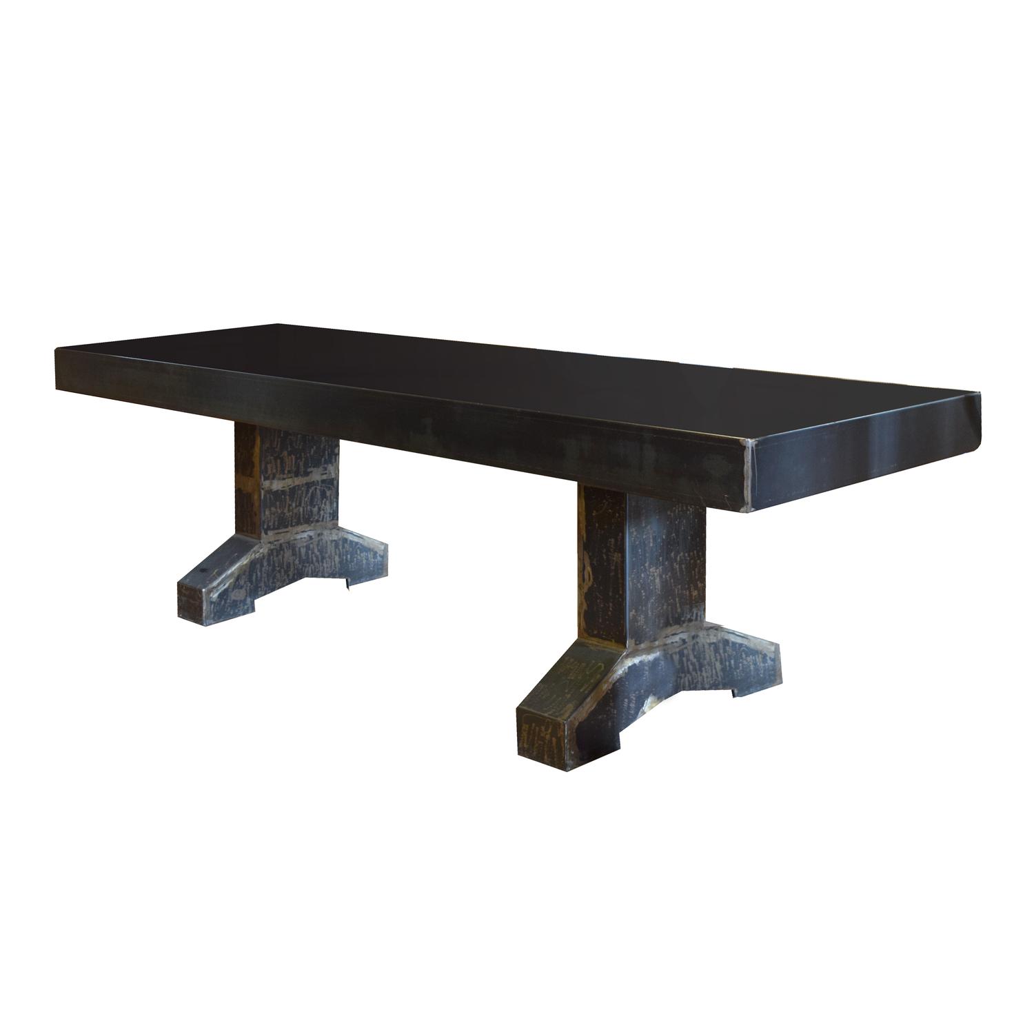 An Industrial Iron Table 106" W X 37.5" D X 31" H — Argentina, Circa 1960