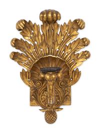 A Large Italian Giltwood Candle Sconce