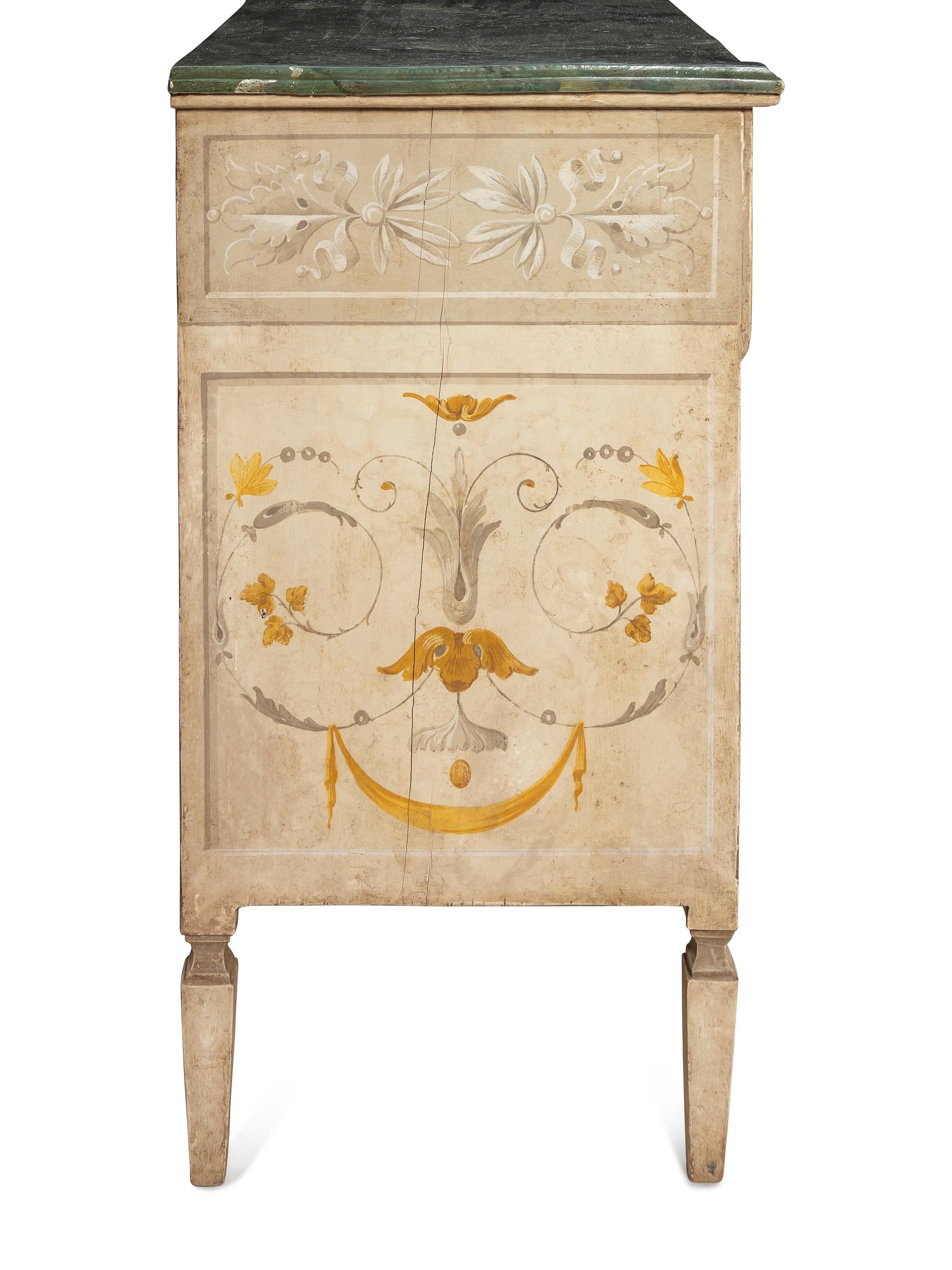 A Matched Pair of Italian Painted Bedside Tables