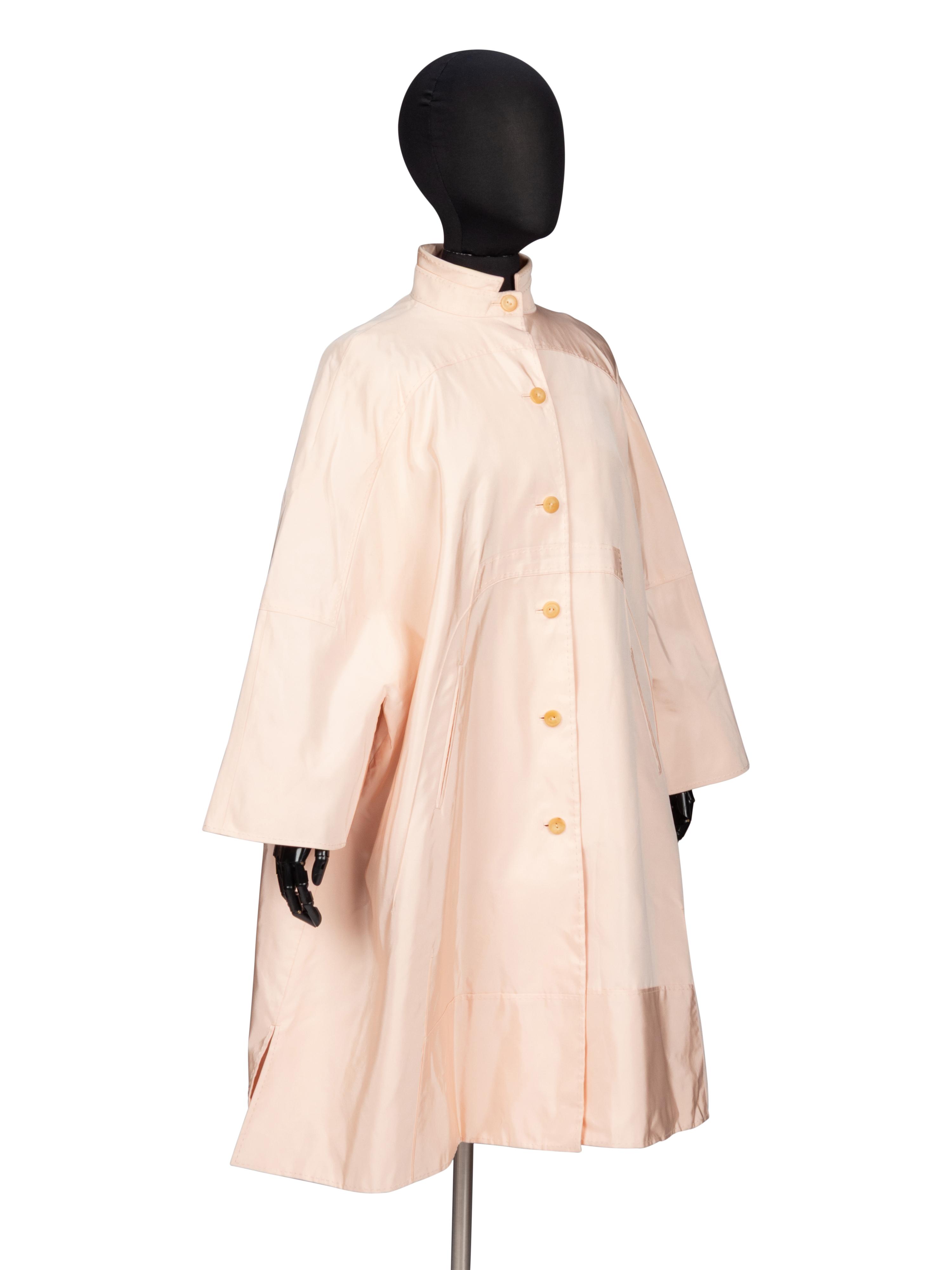 Ralph Rucci, Pale Pink Silk Swing Coat