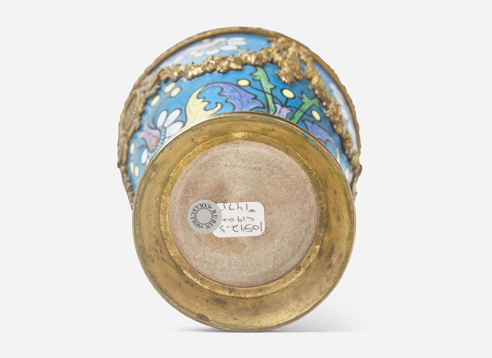 An Ormolu-Mounted Wedgwood Enameled Stoneware Vase, UK, circa 1900