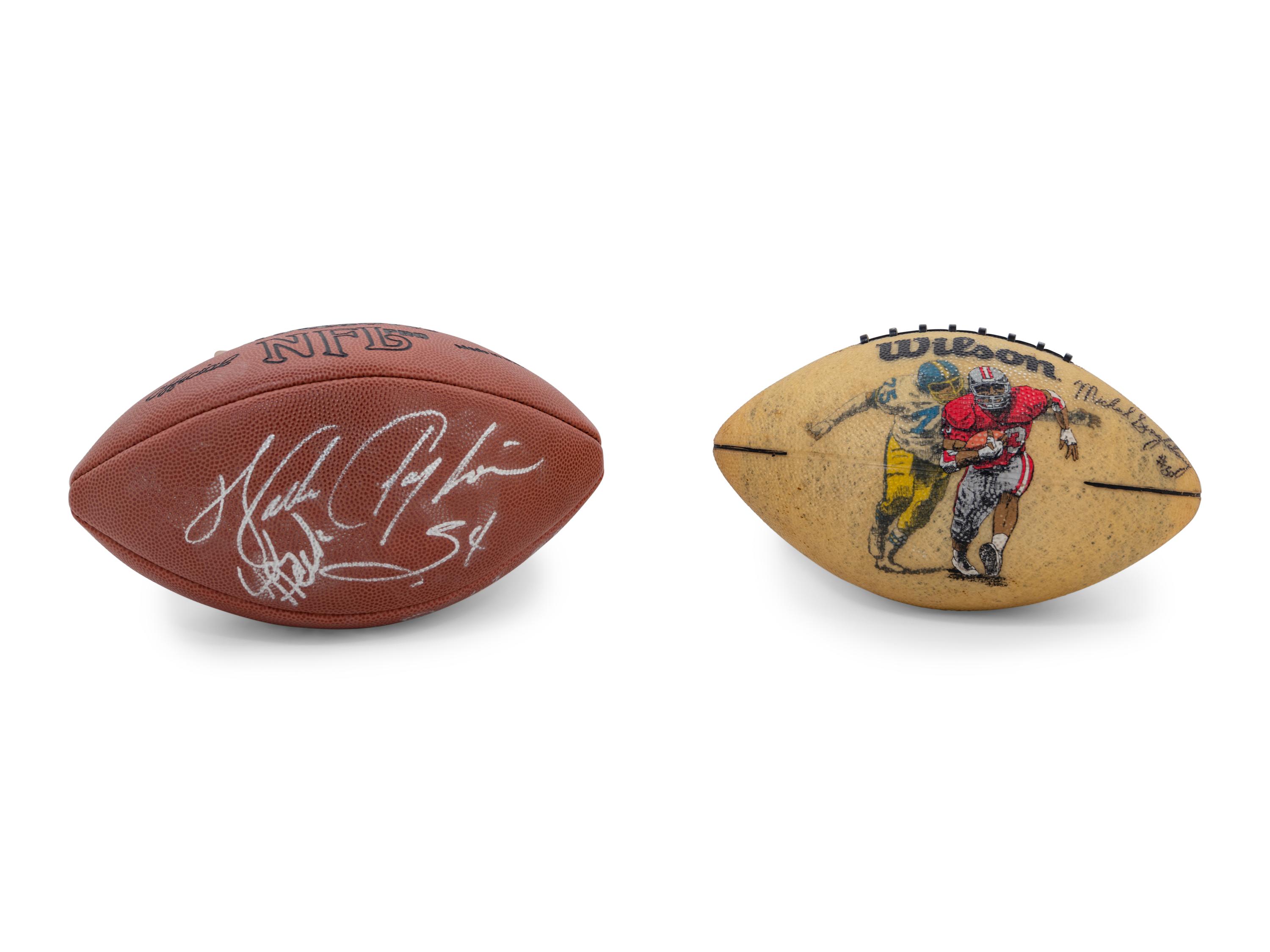 A Group of Chicago Bears Hall of Fame Signed Autograph Footballs Including Walter Payton (BAS Beckett Authentication Services Certified),