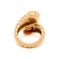 VERDURA, CITRINE AND YELLOW GOLD BYPASS RING