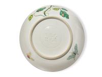 A Chinese Famille Rose Decorated "Cricket and Butterflies" Dish, Qing Dynasty