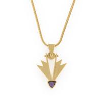 Aaron Macsai, Yellow Gold and Tanzanite Necklace