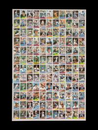 A Complete Set of 1985 Topps Baseball Cards in Six Uncut Sheets Featuring Mark McGwire, Roger Clemens and Kirby Puckett Rookie Cards