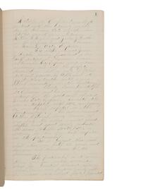 [BUSINESS]. BRINK, Arthur P. (1855-1916). Accounting ledger featuring "Articles of Co-Partnership" for "Brink & Luther, Proprietors." Chicago, 1876-1877.
