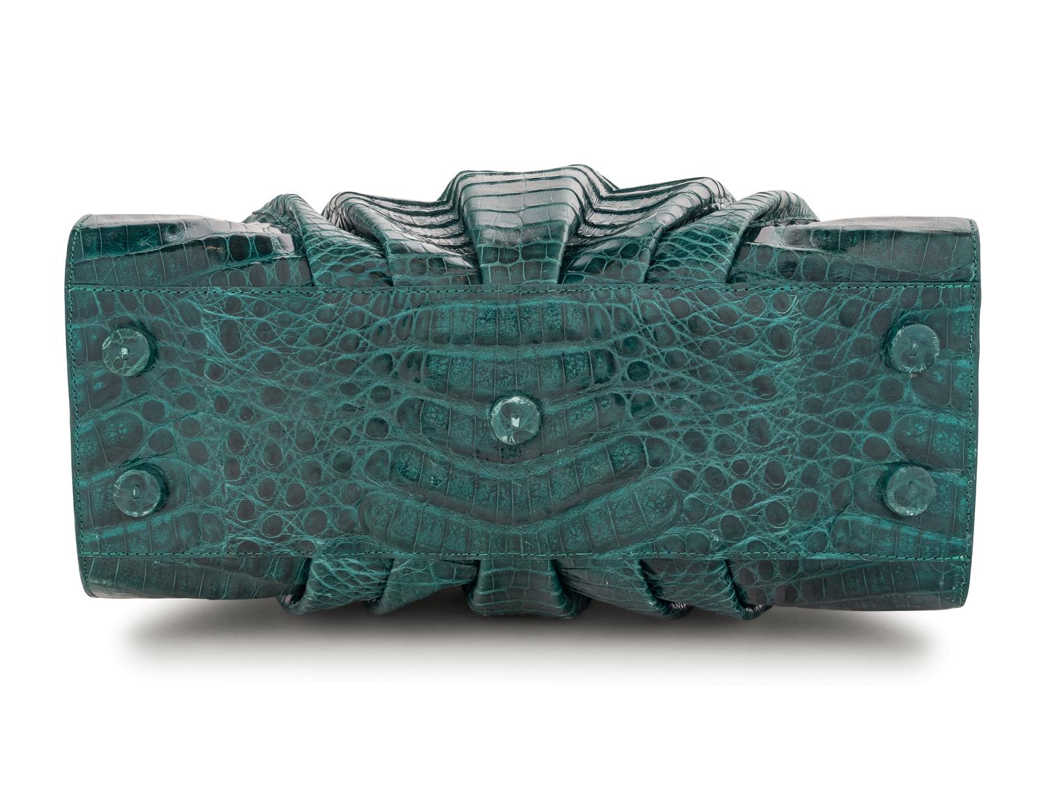 Nancy Gonzalez Green Crocodile Bag, 2000s
