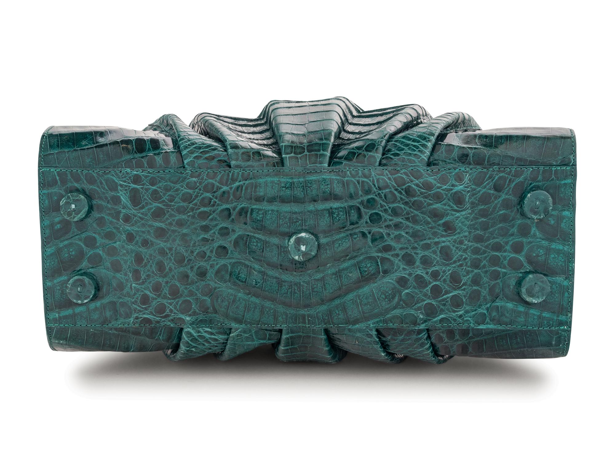 Nancy Gonzalez Green Crocodile Bag, 2000s