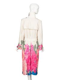VALENTINO, PRINTED SILK TRENCH COATDRESS