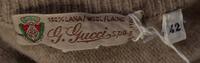 A Gucci Camel Wool Floral Sweater, Size 42.