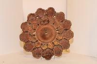 A Chinese Carved Wood Wall Mount. Diameter 16 inches.