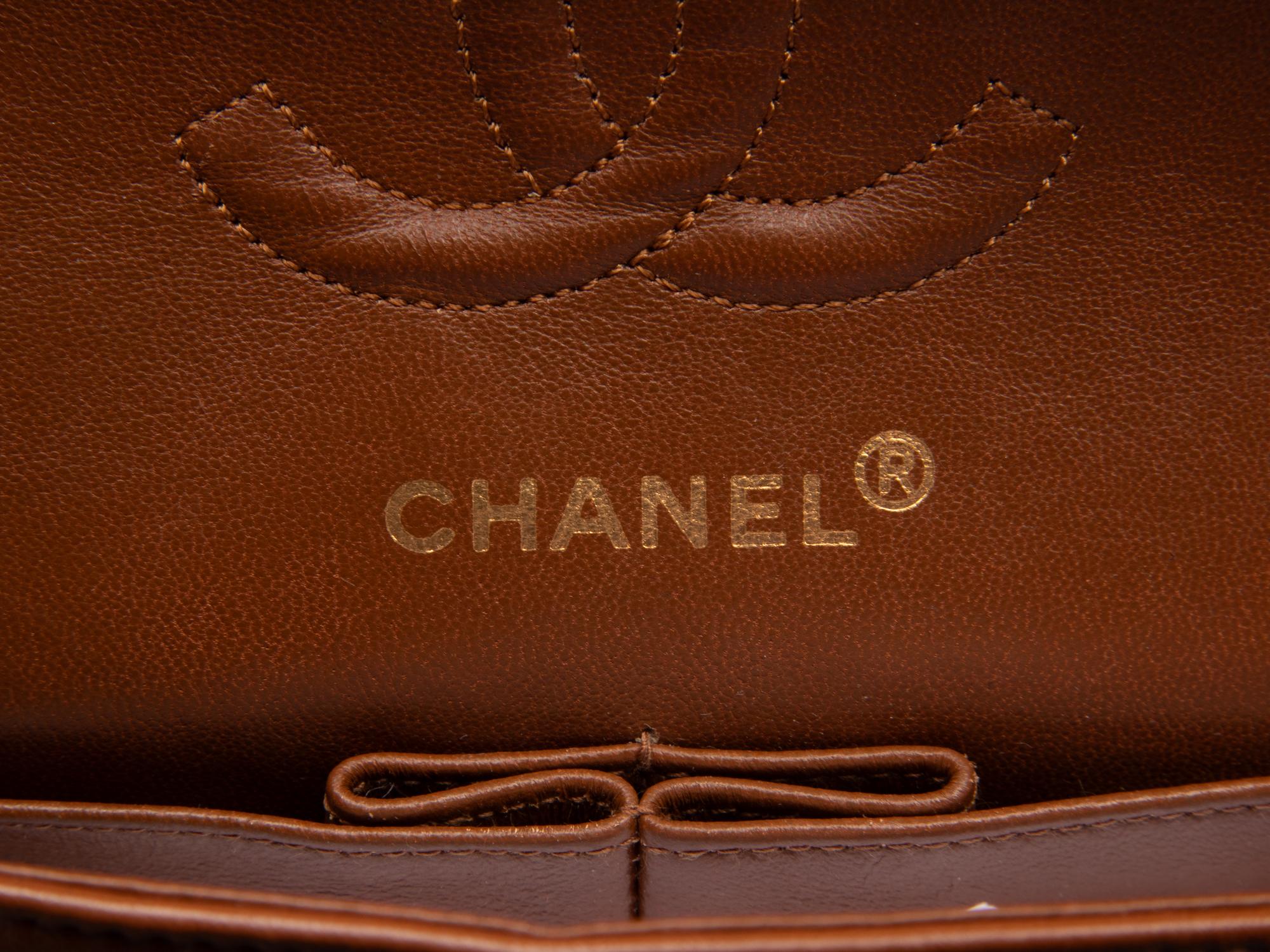 Chanel, Brown Leather Double Flap Bag