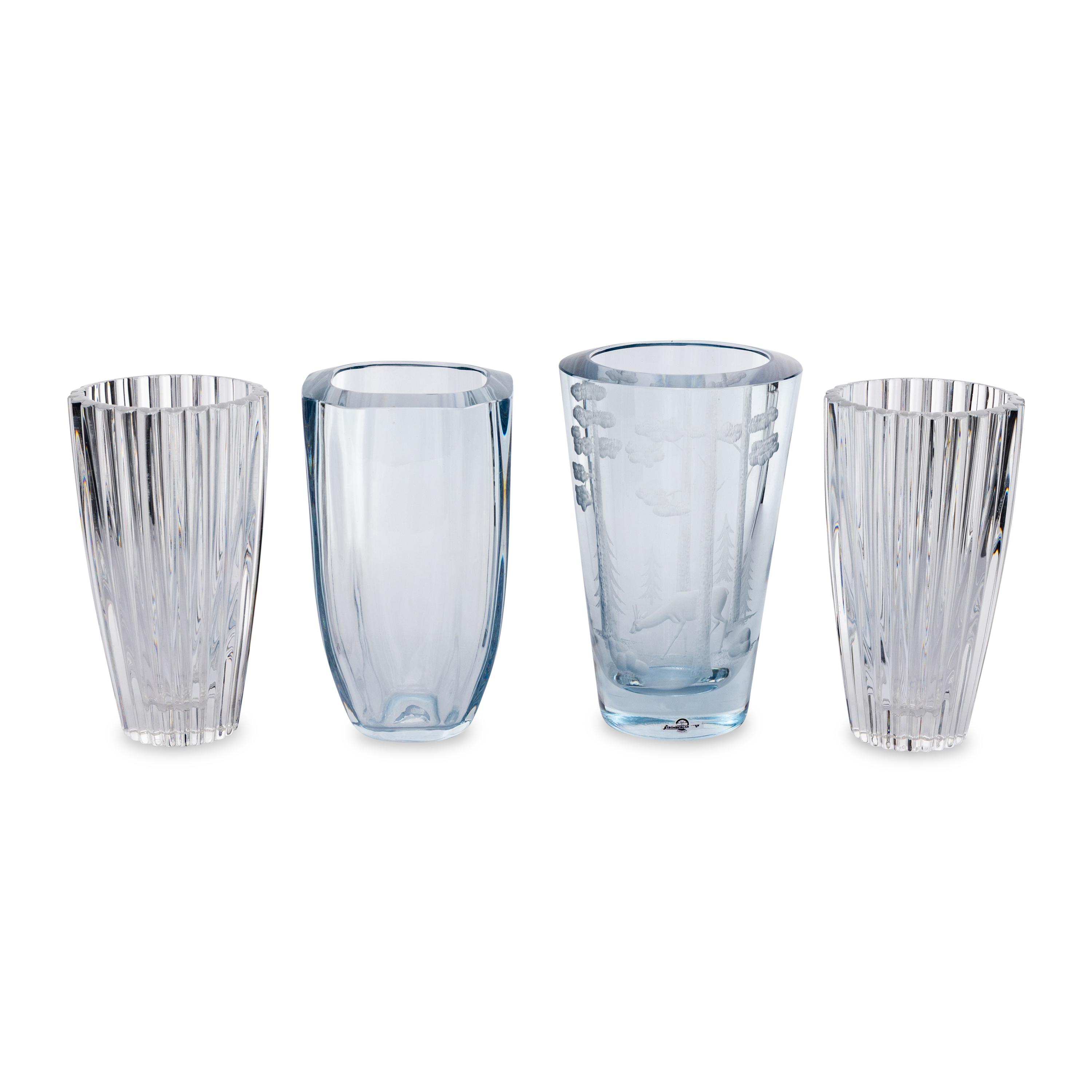 A Collection of Four Glass Vases
