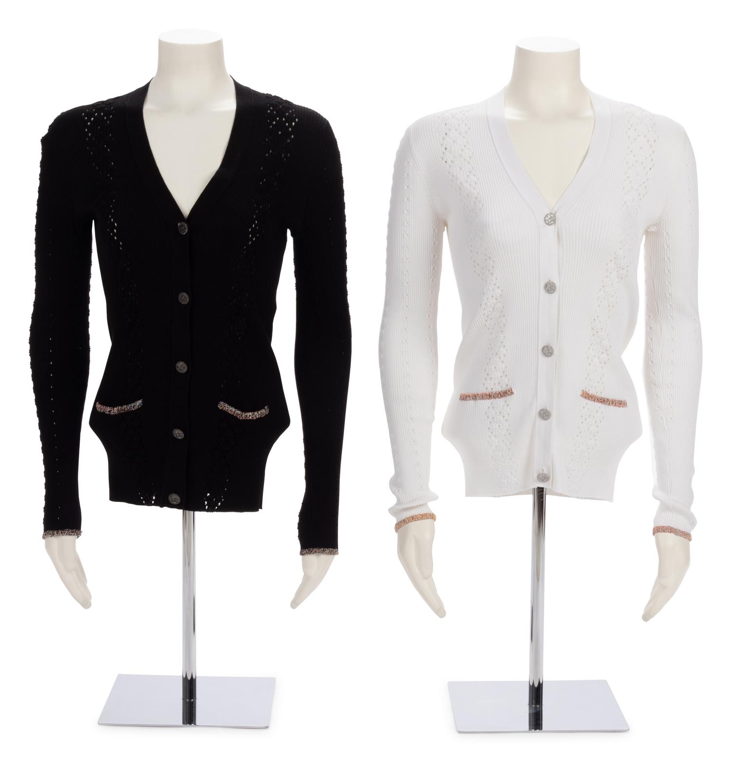 Two Chanel Matching Knit Cardigans, 2000's