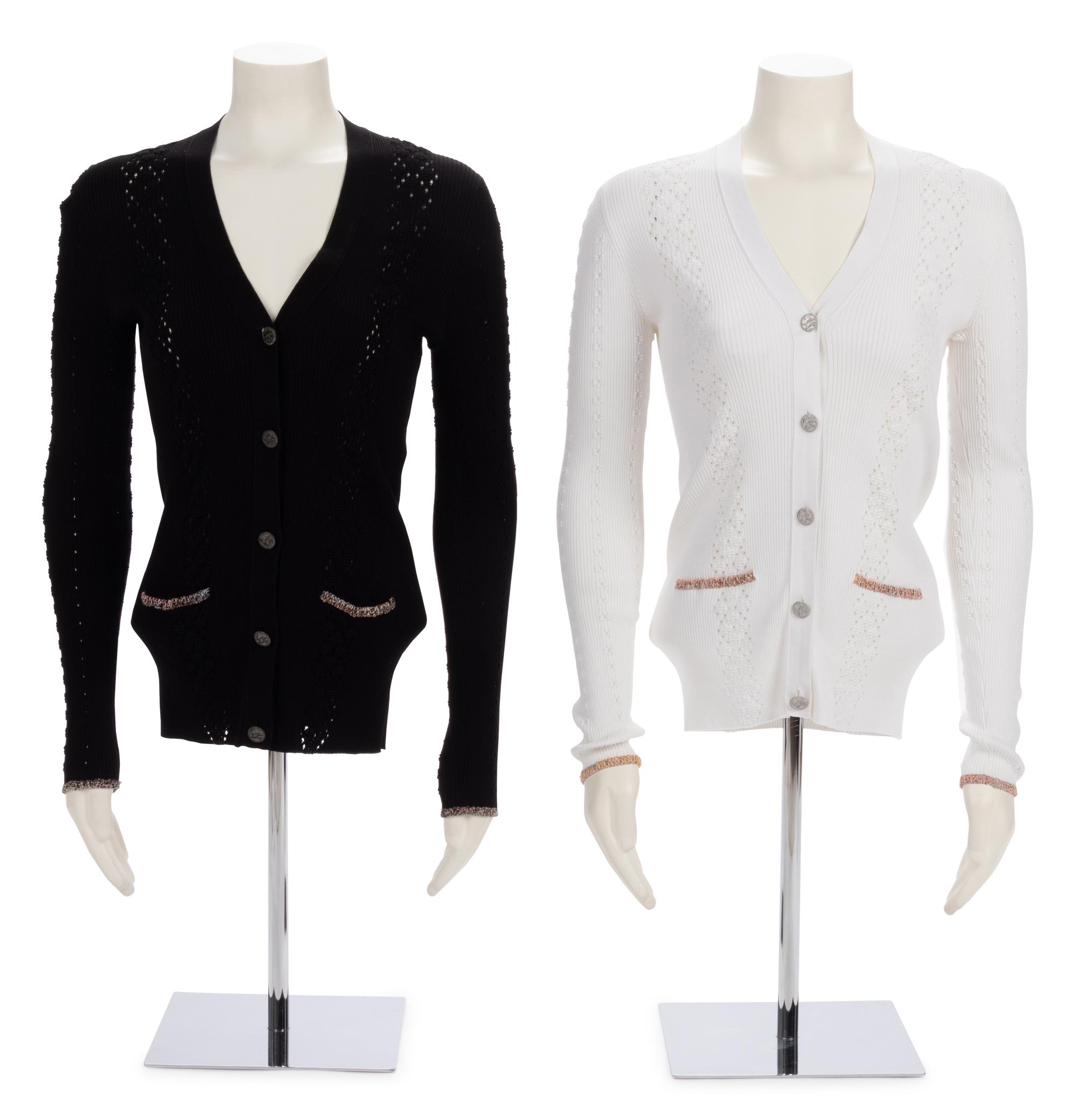 Two Chanel Matching Knit Cardigans, 2000's