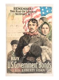 [WORLD WAR I]. A pair of posters promoting government bonds as part of the Third Liberty Loan, comprising: