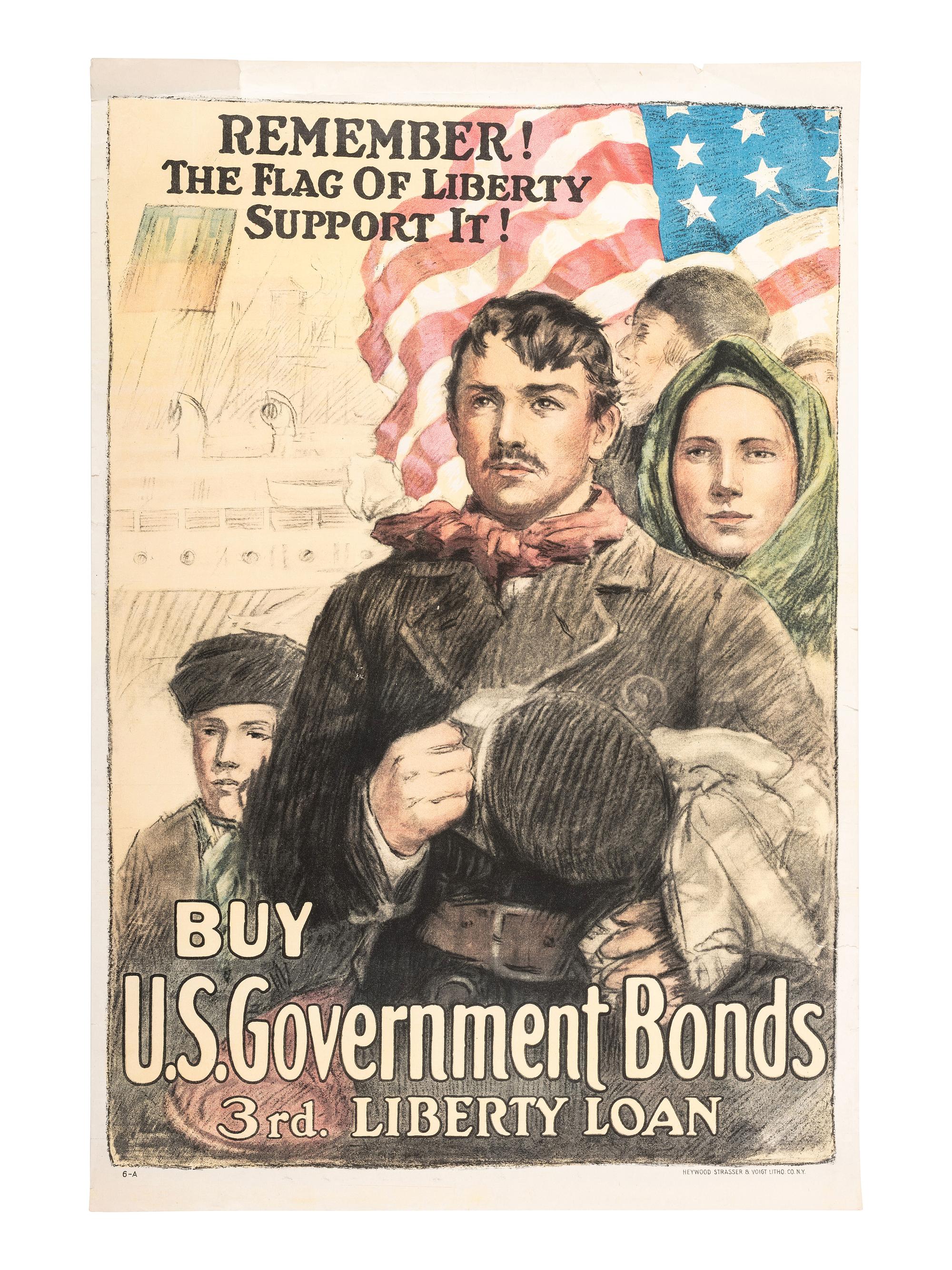 [WORLD WAR I]. A pair of posters promoting government bonds as part of the Third Liberty Loan, comprising: