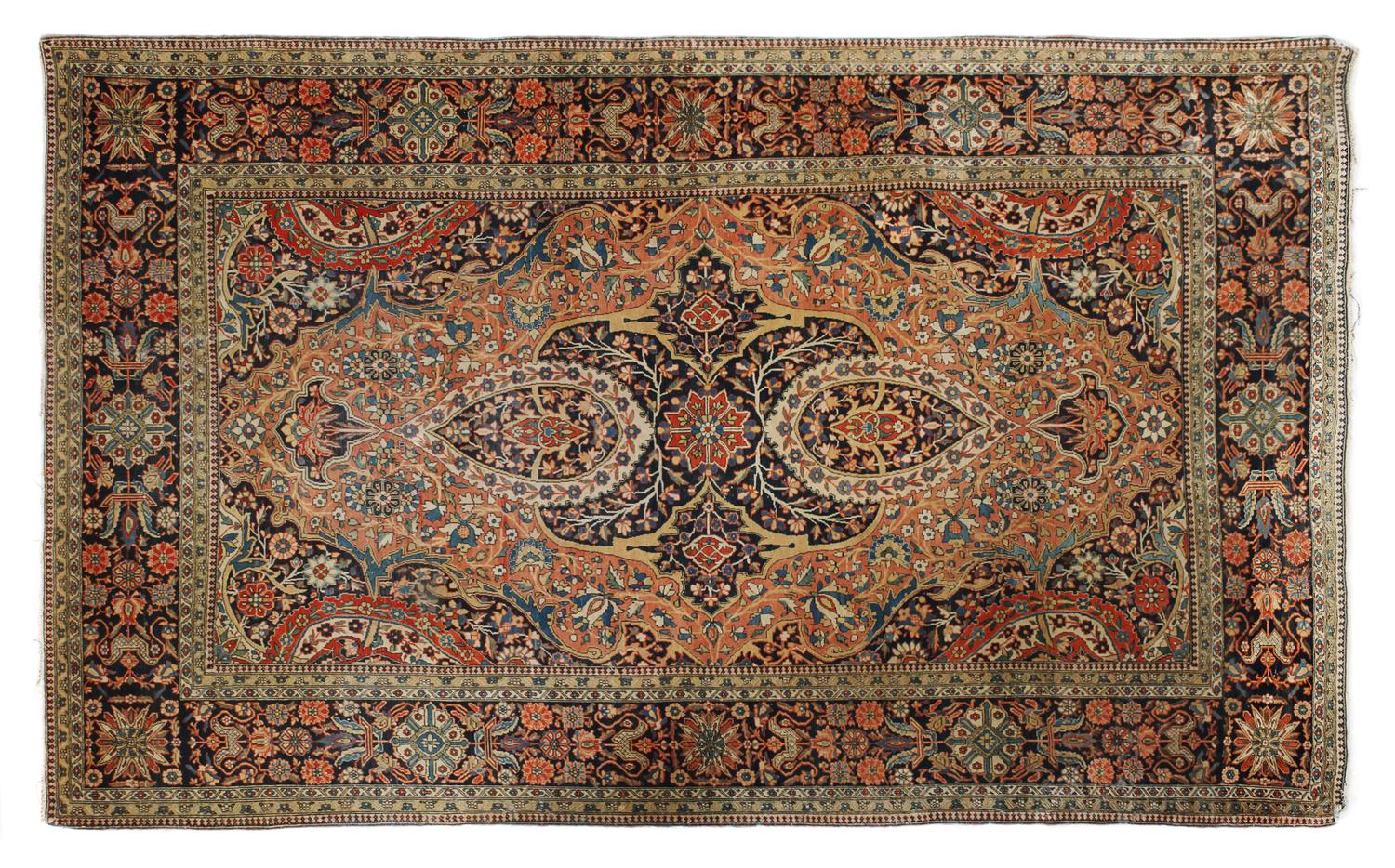 A Mohtashem Kashan Rug 7 feet x 4 feet 2 inches — CIRCA 1895