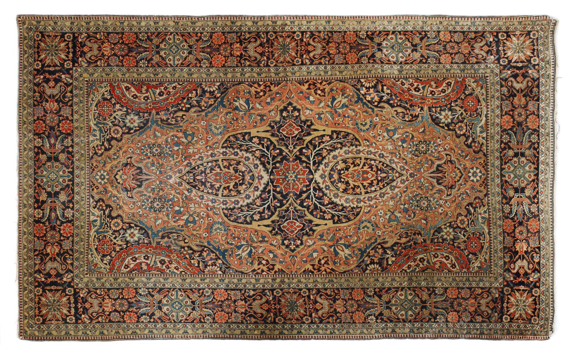 A Mohtashem Kashan Rug 7 feet x 4 feet 2 inches — CIRCA 1895